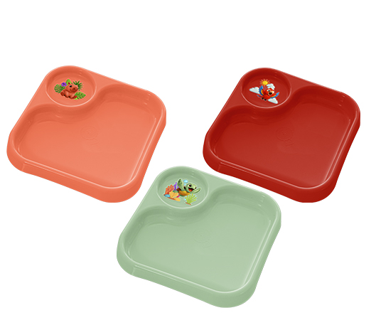 PRATINHO BABY COM DIVISÓRIAS (CORES SORTIDAS)