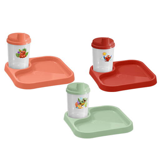 JOGO INFANTIL 2 PÇS (PRATO + COPINHO 240 ML)