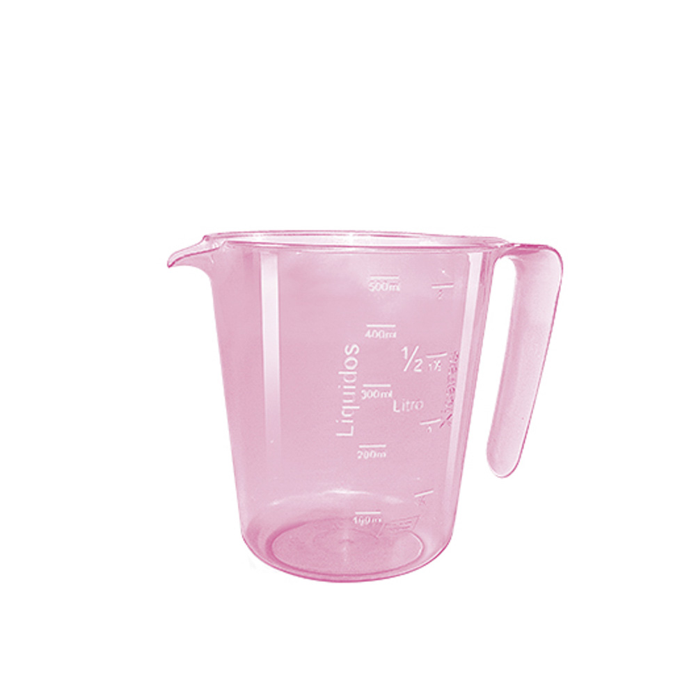MEDIDORA C/ALÇA 500 ML ROSA(DONA COTTA)