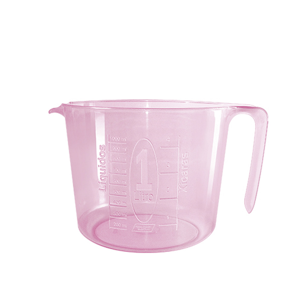 MEDIDORA C/ALÇA 1,0 L ROSA(DONA COTTA)